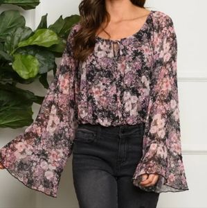 *NWT* Peach Love Floral Bodysuit